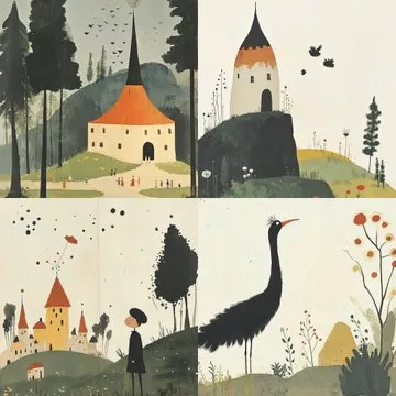 Whimsical Folklore Scene - Пример 1