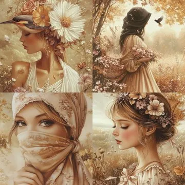 Whimsical Floral Serenity - Пример 2