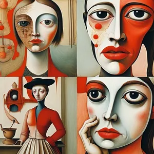 Cubist Surreal Portraits - Пример 1