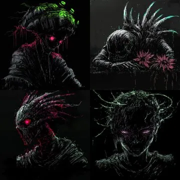 Dark Cyber-Gothic Portraits - Пример 1