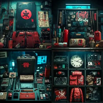 Cyberpunk Animal Characters in Neon City - Пример 3