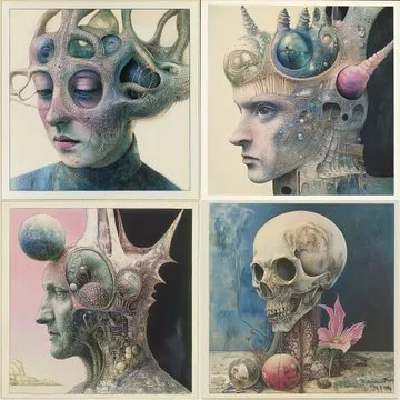 Surreal Bio-Mechanical Portraits - Пример 2