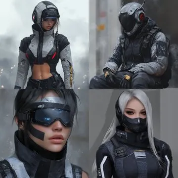 Futuristic Cyberpunk Characters - Пример 1