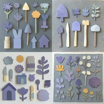 Serene Pastel Paper-Cut Collage - Пример 3