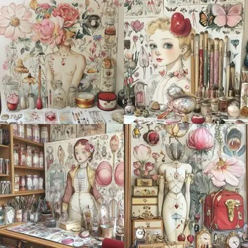 Whimsical Floral Portraits - Пример 3