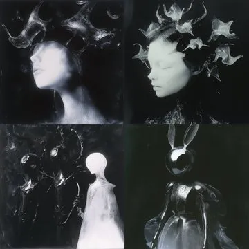 Surreal Monochrome Elegance - Пример 2