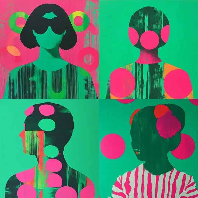 Vibrant Abstract Portraits - Пример 2