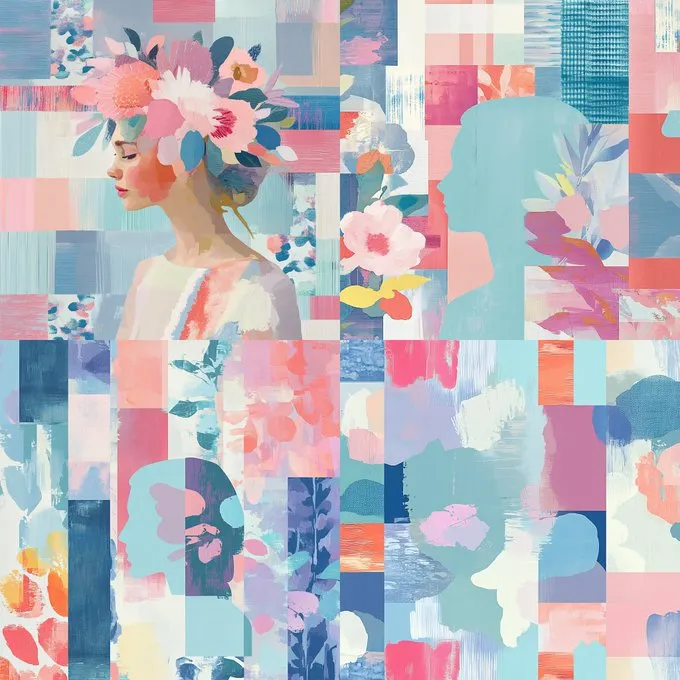 Serene Floral Abstract - Пример 2