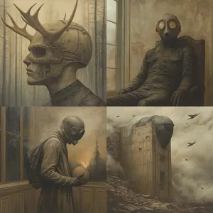 Surreal Dystopian Portraits - Пример 1