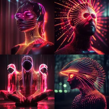 Futuristic Neon Serenity - Пример 1