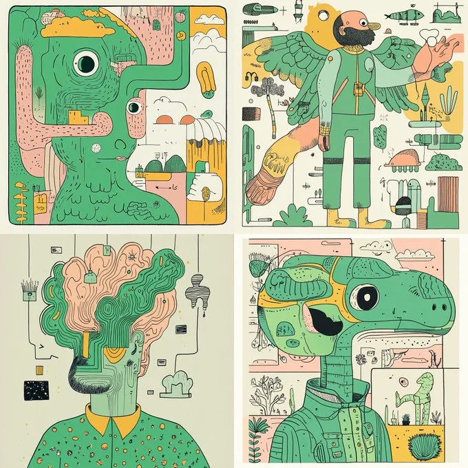 Surrealist Cartoon Collage - Пример 2