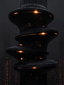 Futuristic Urban Nightscape - Пример 1