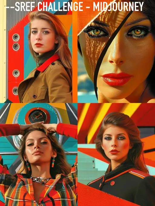 Vibrant Retro-Futuristic Portraits - Пример 1
