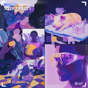 Vibrant Surrealism with Purple Hues - Пример 1