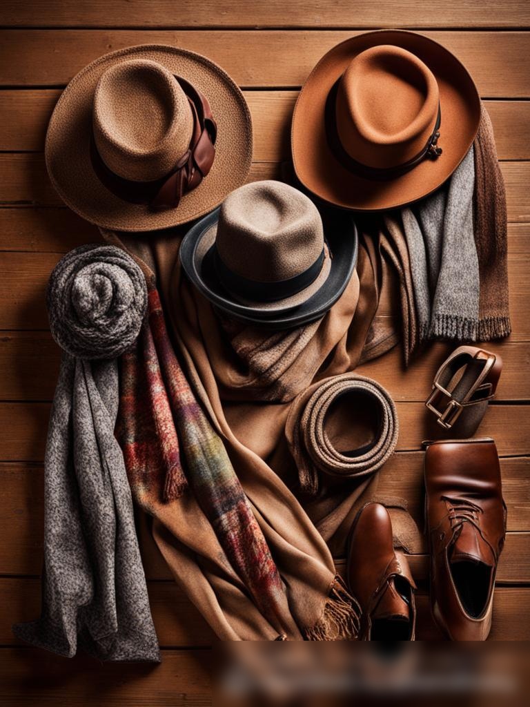 Художественное изображение аксессуаров и предметов одежды в композиции flat lay — Скачать изображение - Пример 5