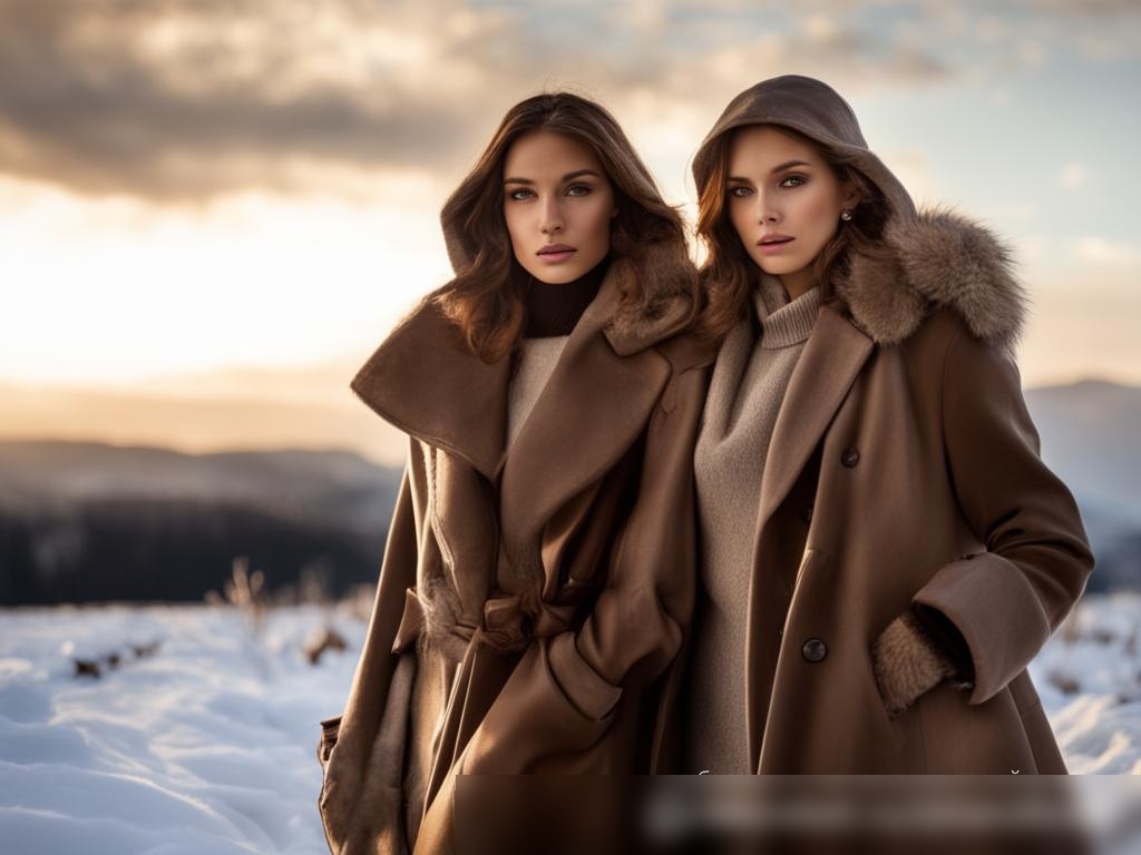 Элегантное изображение коллекции зимней модной одежды - Пример 4