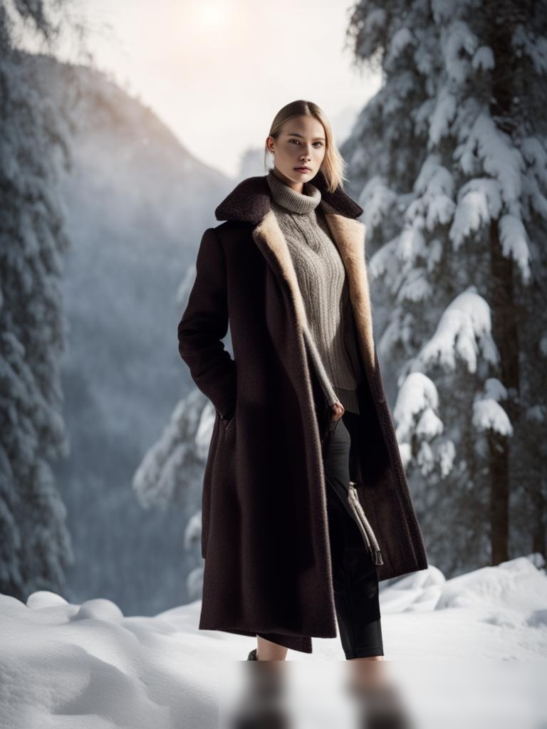 Элегантное изображение коллекции зимней модной одежды - Пример 5
