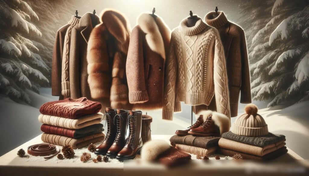 Элегантное изображение коллекции зимней модной одежды - Пример 1