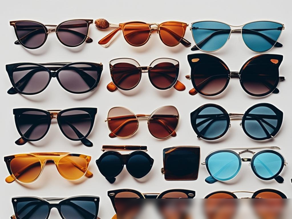 Разнообразные стильные солнцезащитные очки на ярком белом фоне - Пример 4