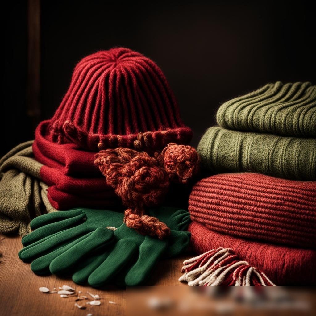 Коллекция зимних аксессуаров в уютной обстановке - Пример 3