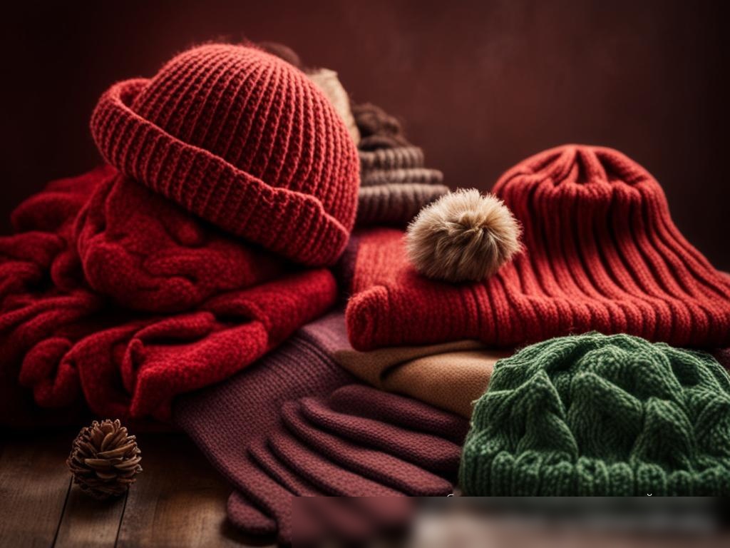 Коллекция зимних аксессуаров в уютной обстановке - Пример 4