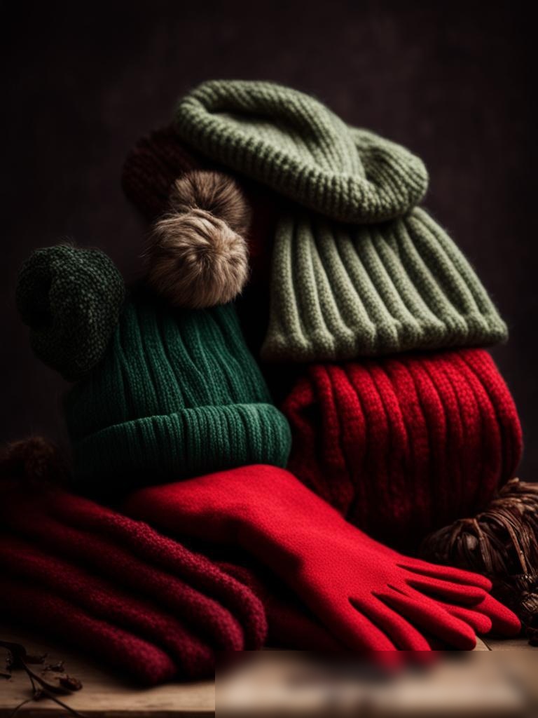 Коллекция зимних аксессуаров в уютной обстановке - Пример 5