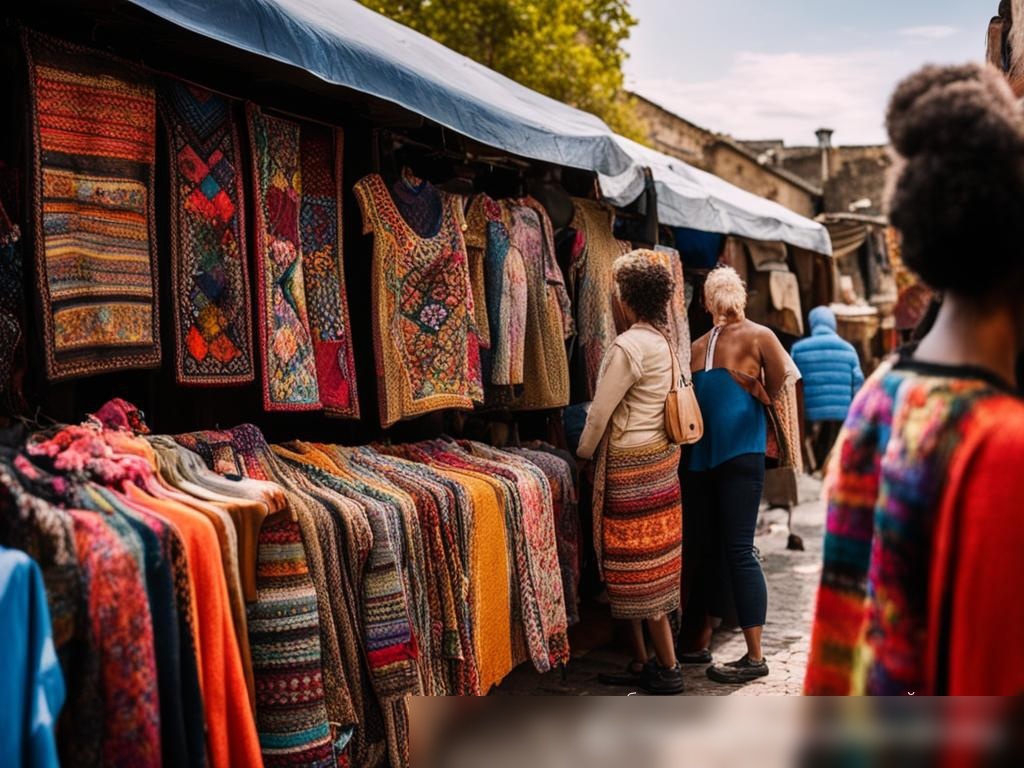 Широкоугольный вид на уютную мастерскую с деревянными стенами и естественным светом, где среднего возраста европейская женщина с короткими каштановыми волосами вяжет шерстяной свитер - Пример 4