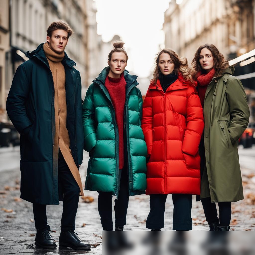 Разнообразная группа людей в городской среде осенью - Пример 3