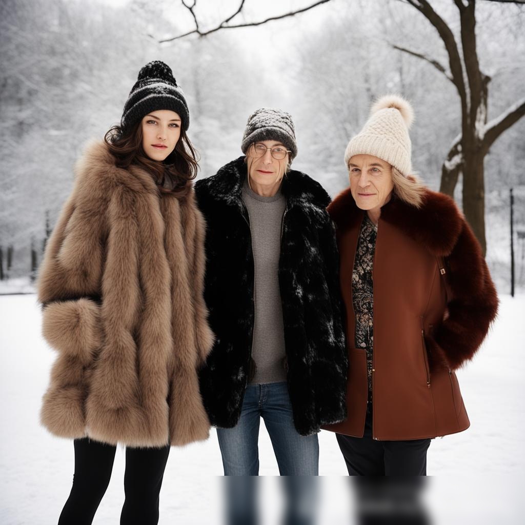 Зимняя мода в снежном парке - Пример 3