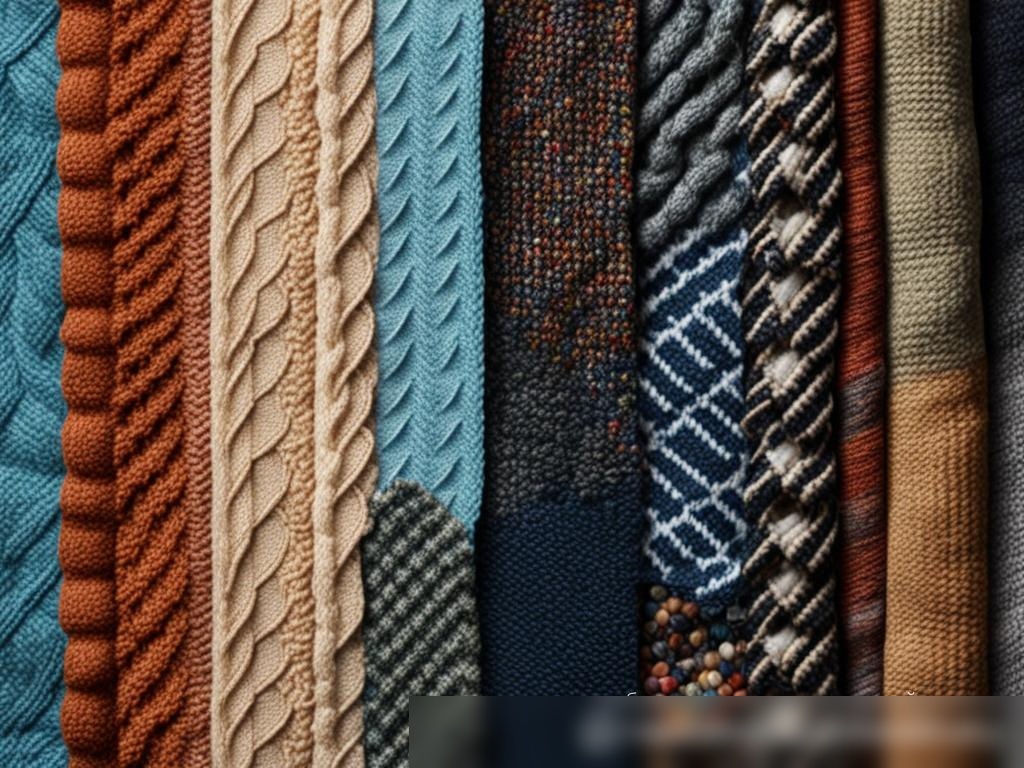 Просмотреть изображение ассортимента вязаных тканевых образцов - Пример 4