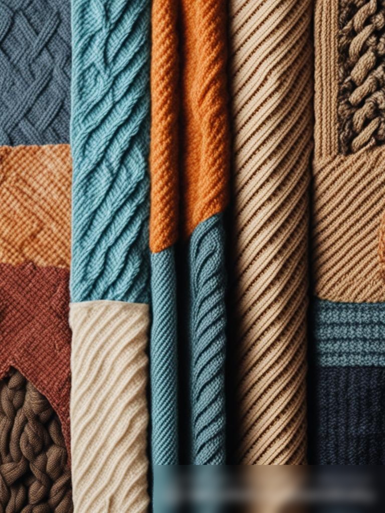 Просмотреть изображение ассортимента вязаных тканевых образцов - Пример 5