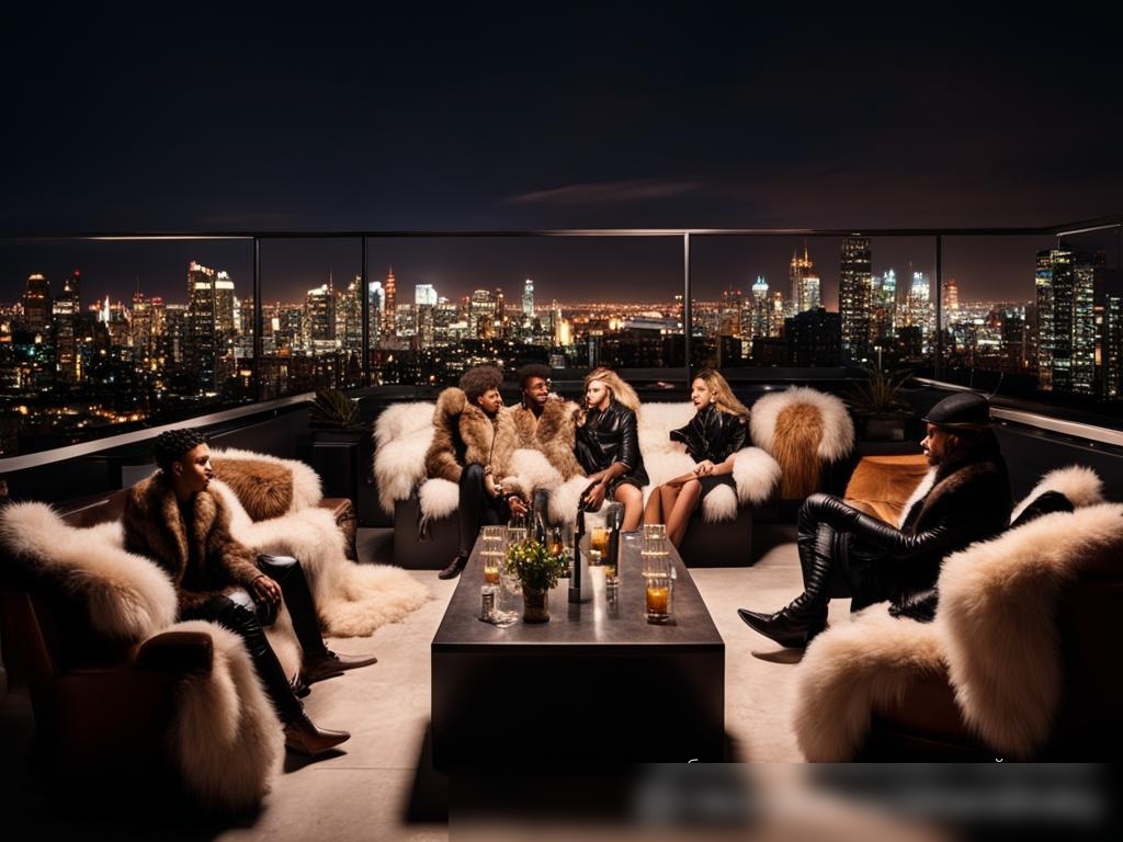 Изображение городской крыши ночью - Пример 4