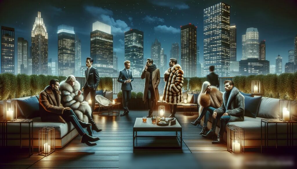 Изображение городской крыши ночью - Пример 1