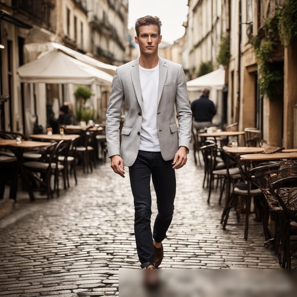 Молодой человек в непринужденной обстановке на улице европейского города - Пример 3