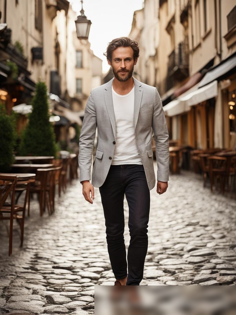 Молодой человек в непринужденной обстановке на улице европейского города - Пример 5