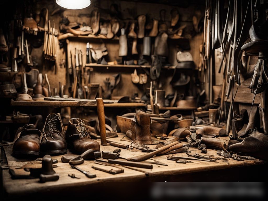 Стол сапожника в традиционной мастерской по ремонту обуви - Пример 4