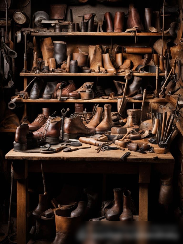 Стол сапожника в традиционной мастерской по ремонту обуви - Пример 5