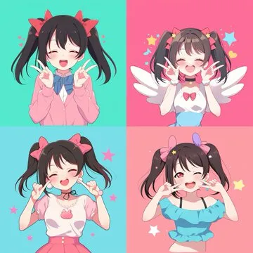 Cute Kawaii Anime Quad - Пример 1