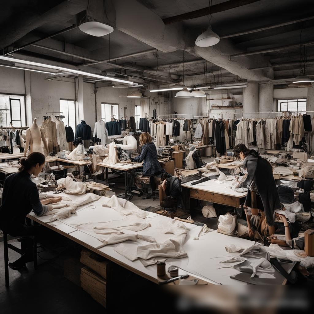 Закулисный взгляд на оживленную швейную мастерскую, где портные и дизайнеры сотрудничают - Пример 3