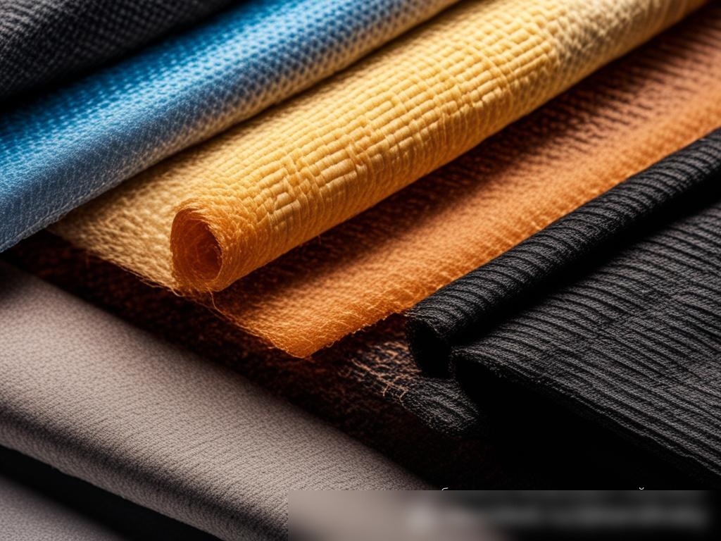 Изображение различных видов высококачественных нетканых текстильных материалов, используемых в промышленности, с акцентом на их текстуру и цвет - Пример 4
