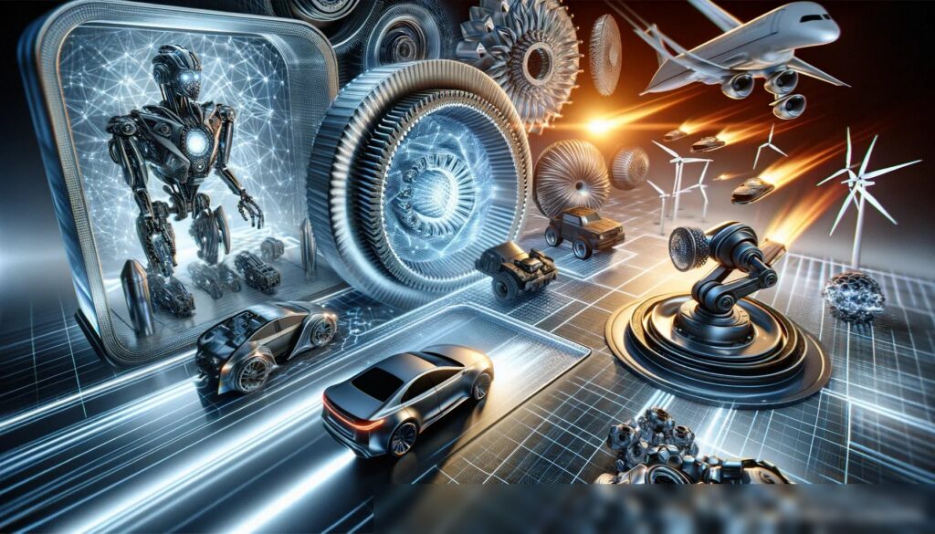 Художественное изображение, изображающее концептуальный дизайн будущих нетканых текстильных материалов, используемых в передовых промышленных приложениях - Пример 2