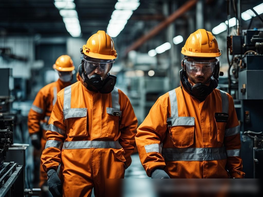 Промышленное предприятие с рабочими в специализированной защитной одежде - Пример 4