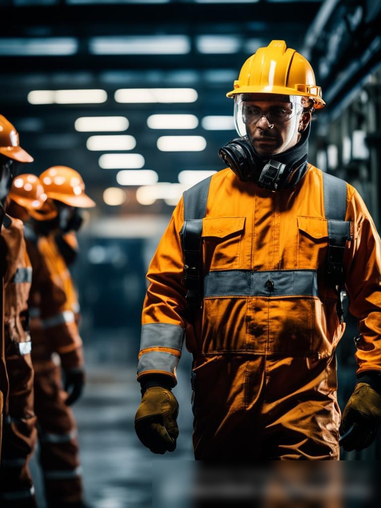 Промышленное предприятие с рабочими в специализированной защитной одежде - Пример 5