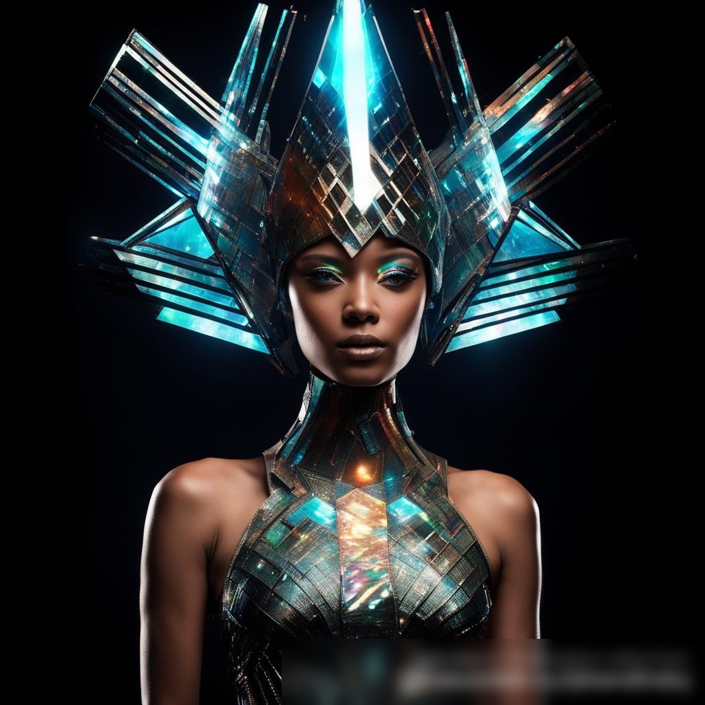 Динамичное, высококачественное изображение современного, футуристического карнавального костюма - Пример 3