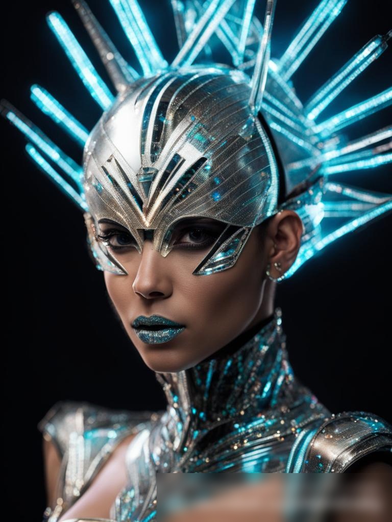 Динамичное, высококачественное изображение современного, футуристического карнавального костюма - Пример 5