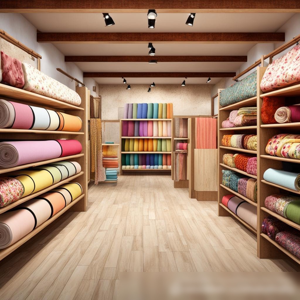Интерьер магазина тканей в стиле рустик - Пример 3
