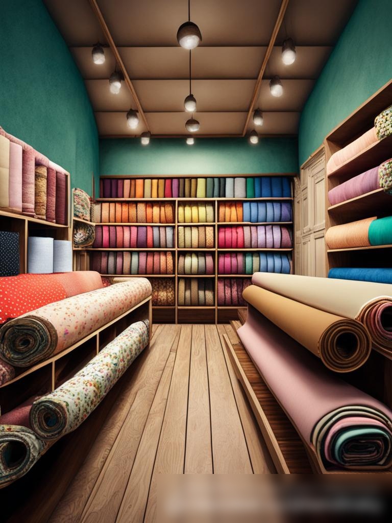Интерьер магазина тканей в стиле рустик - Пример 5