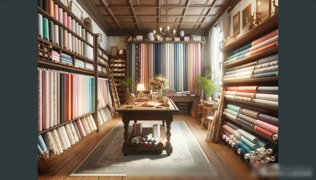 Интерьер магазина тканей в стиле рустик - Пример 1