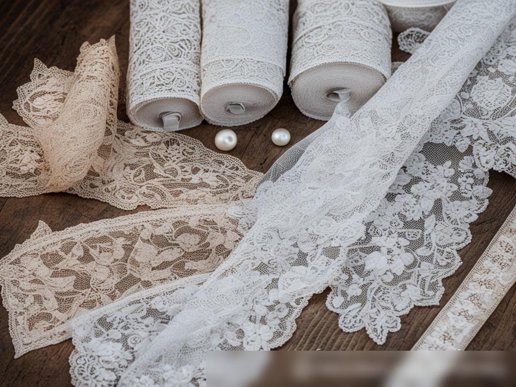 Крупноплановое изображение коллекции роскошных кружев и швейных аксессуаров - Пример 4