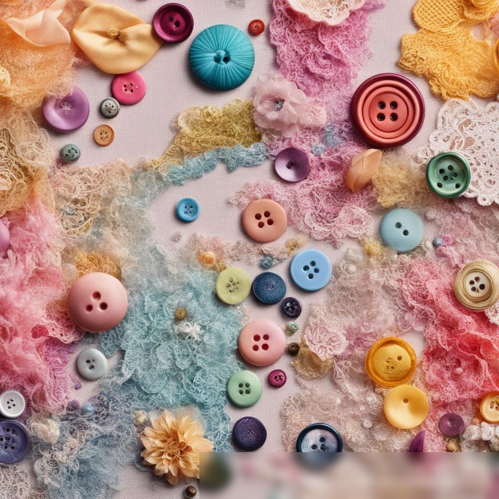 Изображение разнообразных украшений и кружев для шитья - Пример 3